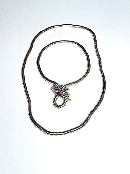 Bendy silver-tone snake necklace bundle - Picture 1 of 8